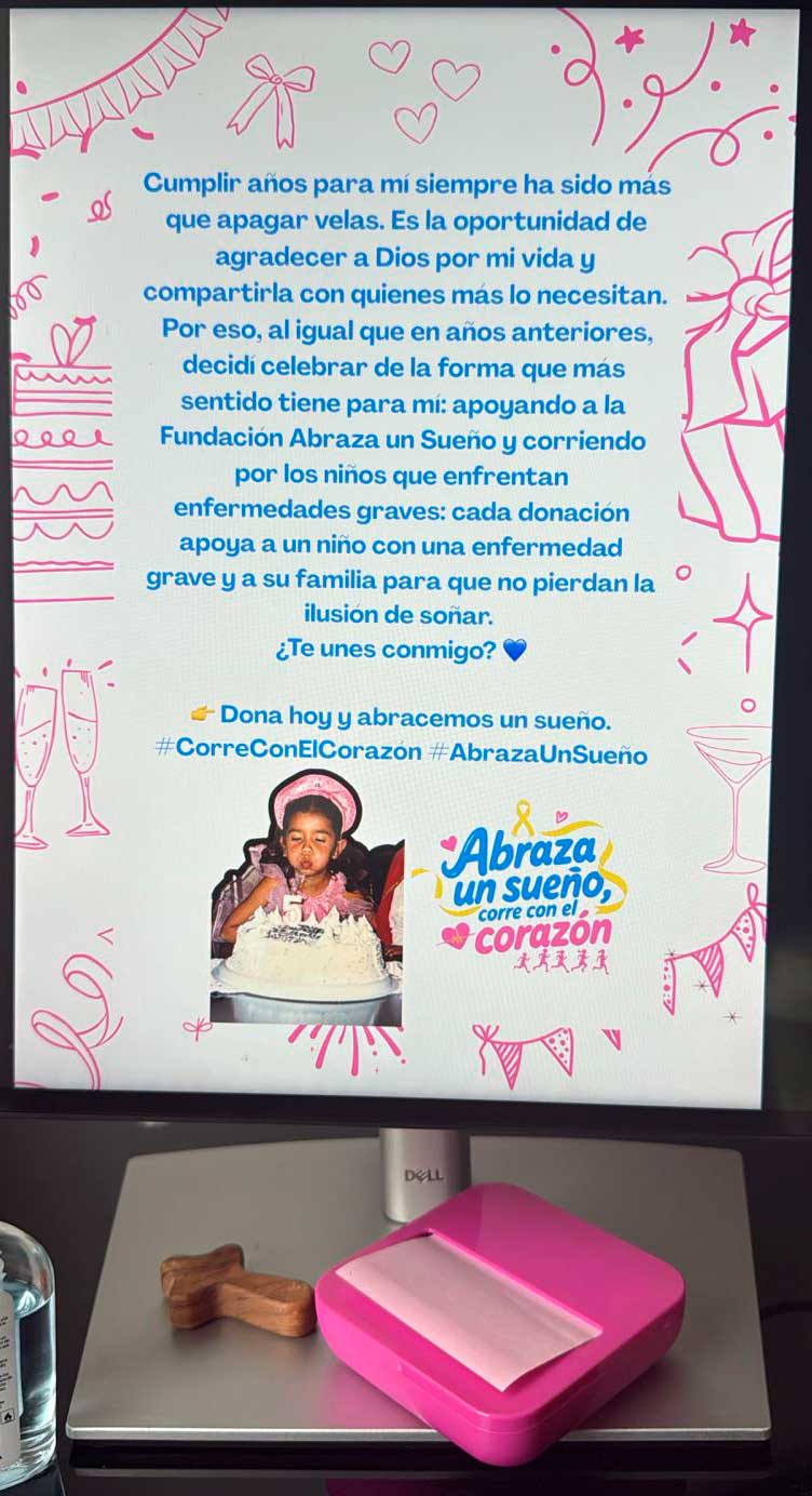 Cumpleaños solidario Valentina Embajadora FAUS