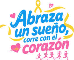 Logo abraza un sueño, corre con el corazón