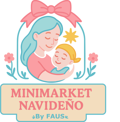 logo minimarket navideño FAUS 2025
